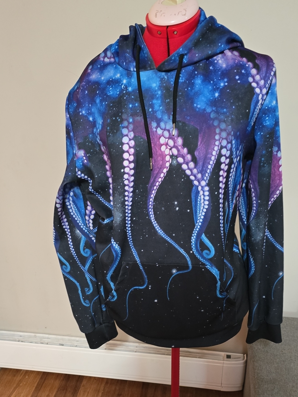 Xuan Ying Collection Pullover Hoodie - Red & Blue Accents